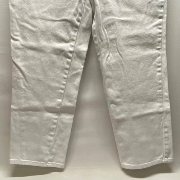 Style & Co Jeans Women’s 12 Short White Straight Leg Mid Rise Denim Jean GUC - Picture 3 of 8